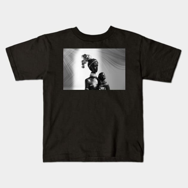 Black woman, figure Kids T-Shirt by hottehue